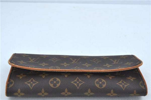 Authentic Louis Vuitton Monogram Pochette Twin GM Shoulder Bag M51852 LV J7411