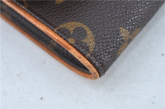 Authentic Louis Vuitton Monogram Pochette Twin GM Shoulder Bag M51852 LV J7411