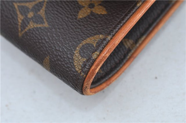Authentic Louis Vuitton Monogram Pochette Twin GM Shoulder Bag M51852 LV J7411