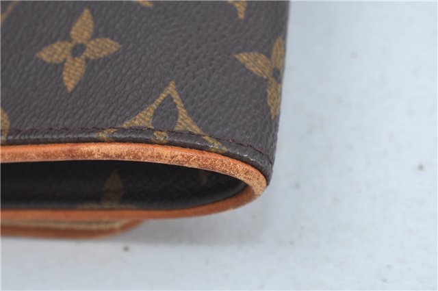 Authentic Louis Vuitton Monogram Pochette Twin GM Shoulder Bag M51852 LV J7411