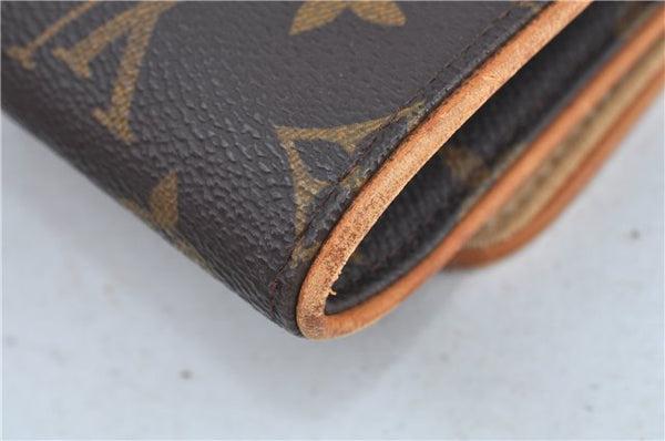 Authentic Louis Vuitton Monogram Pochette Twin GM Shoulder Bag M51852 LV J7411