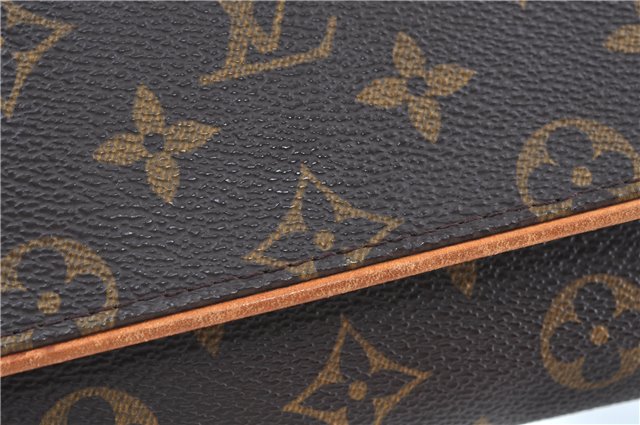 Authentic Louis Vuitton Monogram Pochette Twin GM Shoulder Bag M51852 LV J7411