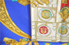 Authentic HERMES Carre 90 Scarf "HOMMAGE A CHARLES GARNIER" Silk Blue J7417