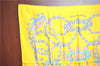 Authentic HERMES Carre 90 Scarf "LE SACRE du PRINTEMPS" Silk Yellow J7419