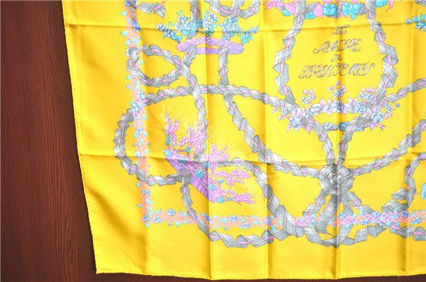 Authentic HERMES Carre 90 Scarf "LE SACRE du PRINTEMPS" Silk Yellow J7419