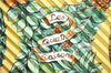 Authentic HERMES Pleats Scarf "LES QUATRE SAISONS" Silk Yellow Box J7420