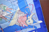 Authentic HERMES Carre 90 Scarf "LE CARNAVAL DE VENISE" Silk Light Blue J7438