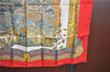 Authentic HERMES Carre 90 Scarf "L'ATLANTIDE" Silk Red J7439