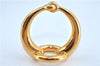 Authentic HERMES Scarf Ring Moris Circle Design Gold Tone J7469