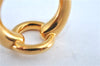 Authentic HERMES Scarf Ring Moris Circle Design Gold Tone J7469