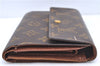 Authentic Louis Vuitton Monogram Porte Tresor Etui Papier Wallet M61202 LV J7475