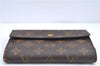 Authentic Louis Vuitton Monogram Porte Tresor Etui Papier Wallet M61202 LV J7475