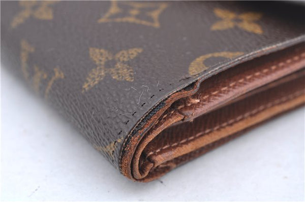 Authentic Louis Vuitton Monogram Porte Tresor Etui Papier Wallet M61202 LV J7475