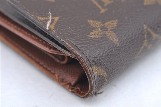 Authentic Louis Vuitton Monogram Porte Tresor Etui Papier Wallet M61202 LV J7475