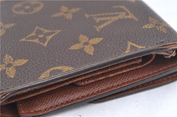 Authentic Louis Vuitton Monogram Porte Tresor Etui Papier Wallet M61202 LV J7475