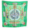 Authentic HERMES Carre 90 Scarf "LE GEOGRAPHE" Silk Green J7498