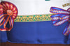 Authentic HERMES Carre 90 Scarf "LES RUBANS DU CHEVAL" Silk Navy Blue Box J7499