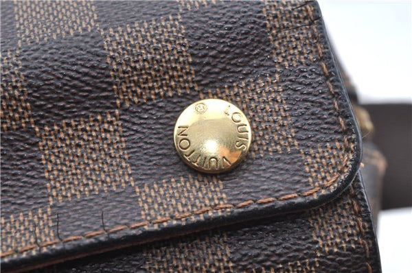 Authentic Louis Vuitton Damier Naviglio Shoulder Cross Body Bag N45255 LV J7504