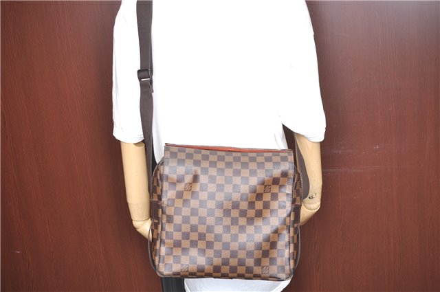 Authentic Louis Vuitton Damier Naviglio Shoulder Cross Body Bag N45255 LV J7504