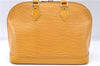 Authentic Louis Vuitton Epi Alma PM Hand Bag Yellow M52149 LV J7522