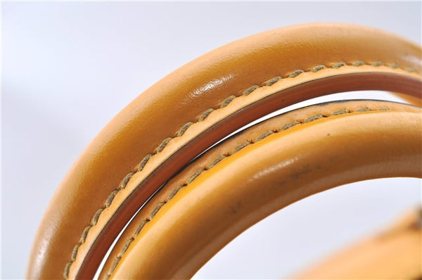 Authentic Louis Vuitton Epi Alma PM Hand Bag Yellow M52149 LV J7522