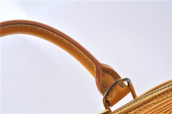 Authentic Louis Vuitton Epi Alma PM Hand Bag Yellow M52149 LV J7522