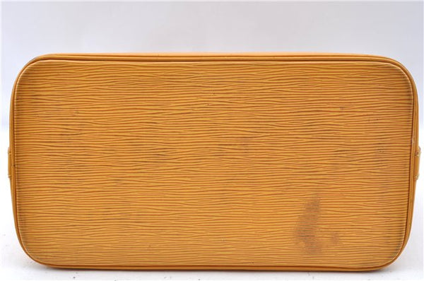 Authentic Louis Vuitton Epi Alma PM Hand Bag Yellow M52149 LV J7522