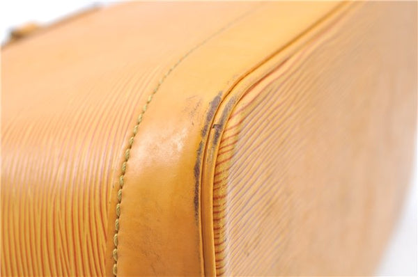 Authentic Louis Vuitton Epi Alma PM Hand Bag Yellow M52149 LV J7522