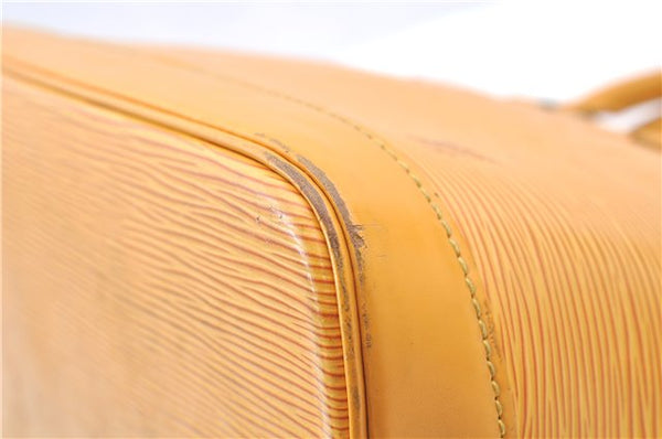 Authentic Louis Vuitton Epi Alma PM Hand Bag Yellow M52149 LV J7522