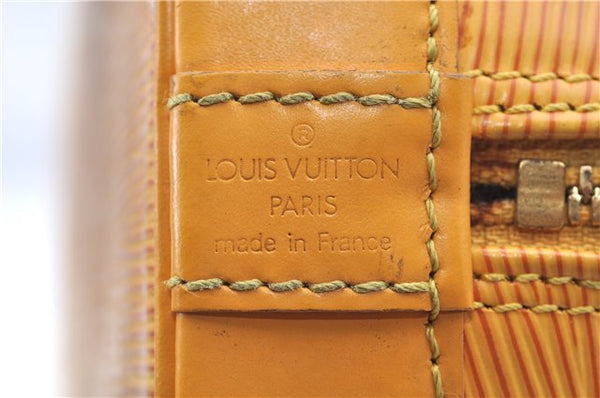 Authentic Louis Vuitton Epi Alma PM Hand Bag Yellow M52149 LV J7522