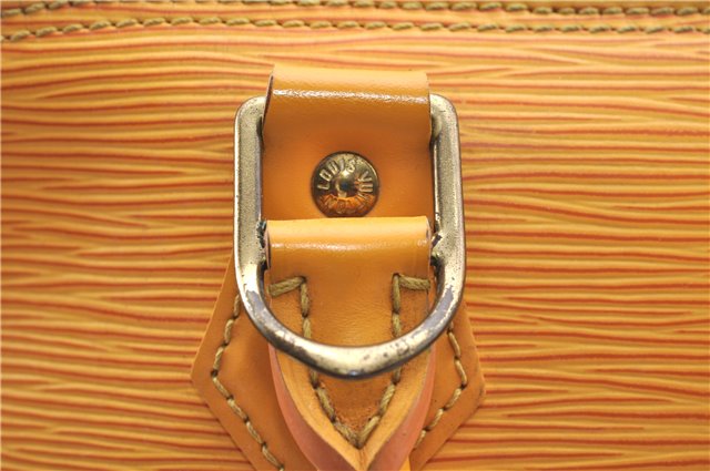 Authentic Louis Vuitton Epi Alma PM Hand Bag Yellow M52149 LV J7522