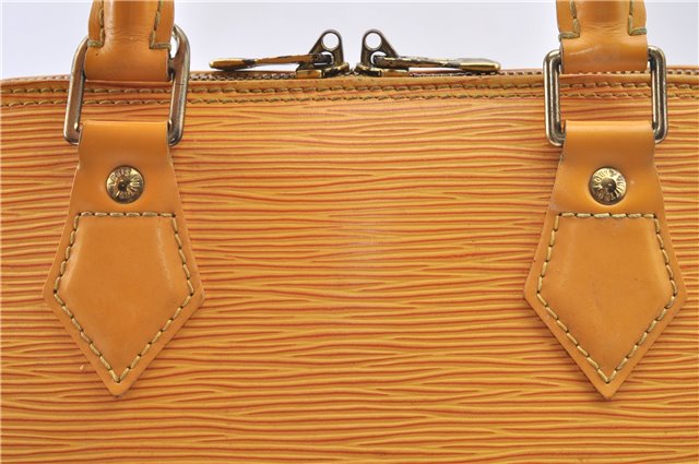 Authentic Louis Vuitton Epi Alma PM Hand Bag Yellow M52149 LV J7522