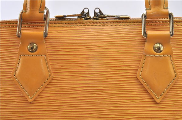 Authentic Louis Vuitton Epi Alma PM Hand Bag Yellow M52149 LV J7522