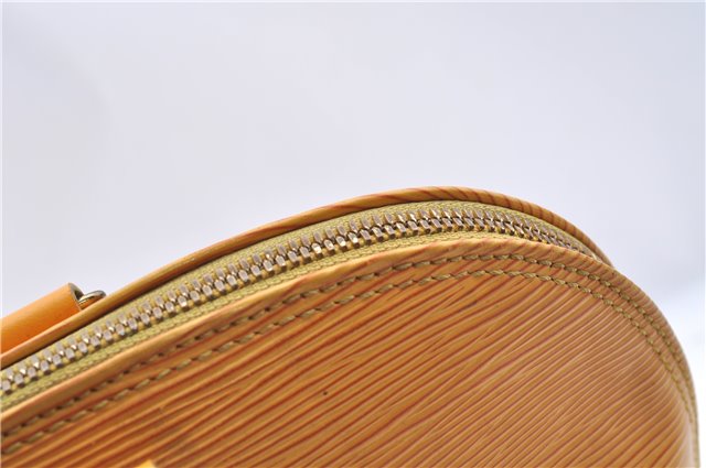 Authentic Louis Vuitton Epi Alma PM Hand Bag Yellow M52149 LV J7522