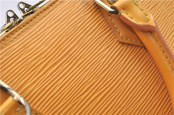 Authentic Louis Vuitton Epi Alma PM Hand Bag Yellow M52149 LV J7522
