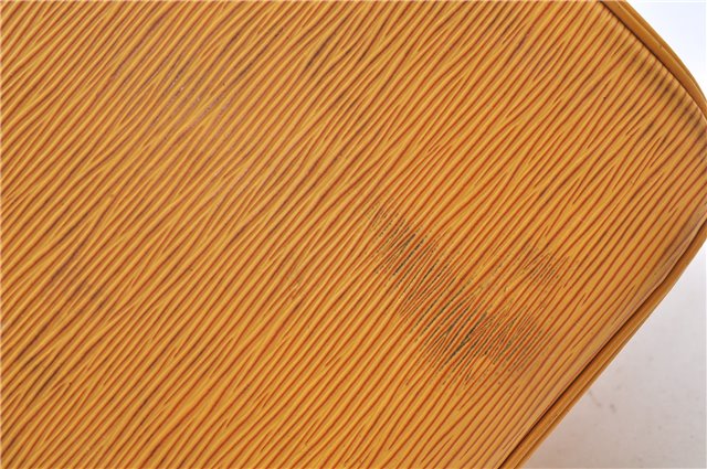 Authentic Louis Vuitton Epi Alma PM Hand Bag Yellow M52149 LV J7522