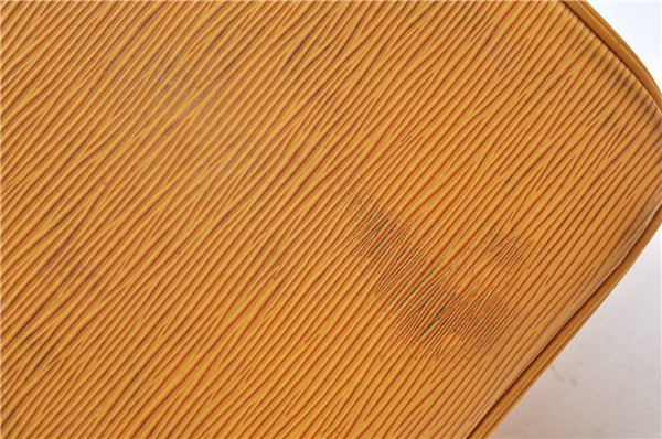 Authentic Louis Vuitton Epi Alma PM Hand Bag Yellow M52149 LV J7522