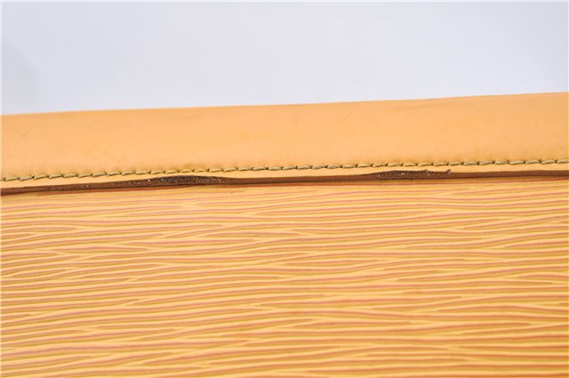 Authentic Louis Vuitton Epi Alma PM Hand Bag Yellow M52149 LV J7522