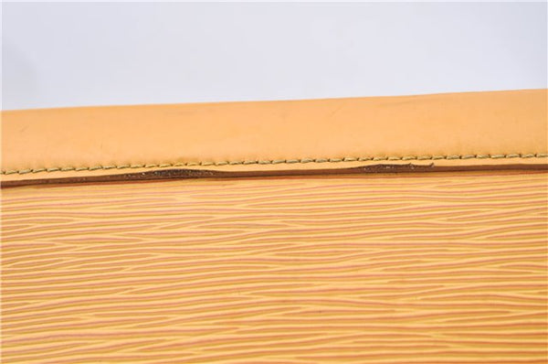 Authentic Louis Vuitton Epi Alma PM Hand Bag Yellow M52149 LV J7522