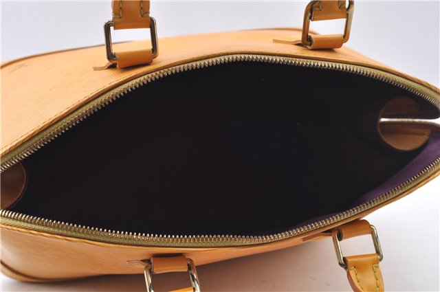 Authentic Louis Vuitton Epi Alma PM Hand Bag Yellow M52149 LV J7522