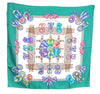 Authentic HERMES Carre 90 Scarf "LES RUBANS DU CHEVAL" Silk Green J7534