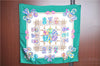 Authentic HERMES Carre 90 Scarf "LES RUBANS DU CHEVAL" Silk Green J7534