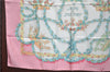 Authentic HERMES Carre 90 Scarf "LE SACRE du PRINTEMPS" Silk Light Pink J7544