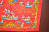 Authentic HERMES Carre 90 Scarf "VOILES DE LUMIERE" Silk Red J7550