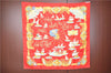 Authentic HERMES Carre 90 Scarf "VOILES DE LUMIERE" Silk Red J7550