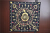 Authentic HERMES Carre 90 Scarf "LES CLES" Silk Black J7555