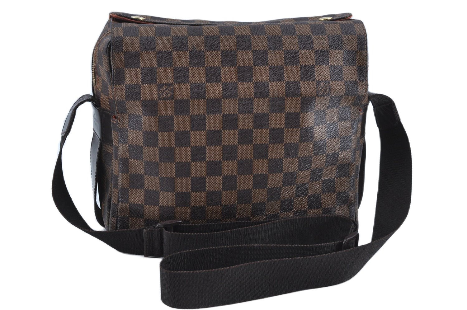 Authentic Louis Vuitton Damier Naviglio Shoulder Cross Body Bag N45255 LV J7577