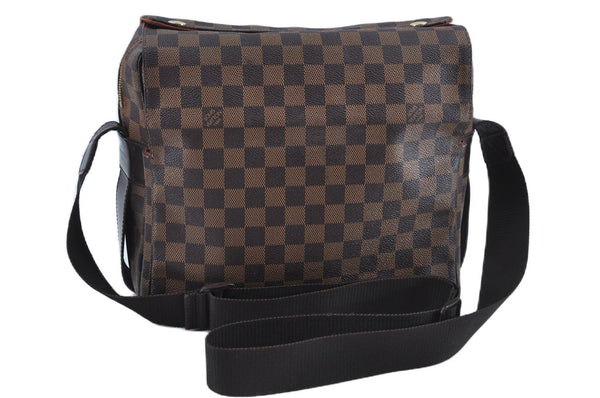 Authentic Louis Vuitton Damier Naviglio Shoulder Cross Body Bag N45255 LV J7577
