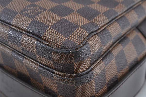 Authentic Louis Vuitton Damier Naviglio Shoulder Cross Body Bag N45255 LV J7577