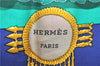 Authentic HERMES Carre 90 Scarf "Mexique" Silk Blue Green Red J7579